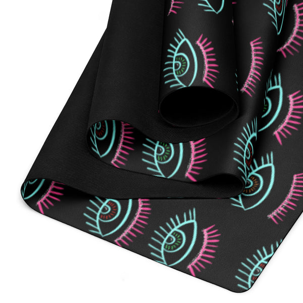 Neon Eyes Yoga mat