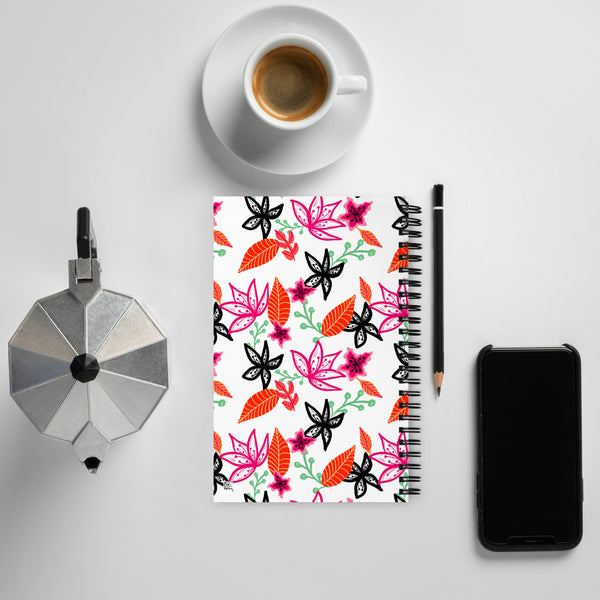 Chaotic Floral Spiral Notebook